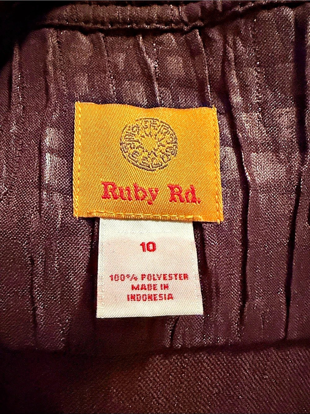 Ruby Rd. Chocolate Brown Button-Front Jacket Size 10 - Picture 4 of 5